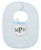 Mud Pie Pink or Blue Monogram me Bib