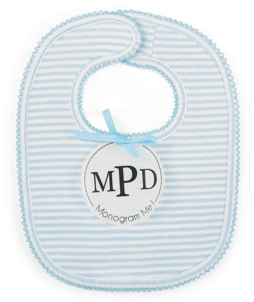 Mud Pie Pink or Blue Monogram me Bib