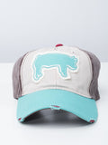 SPARKLE TURQUOISE PIG/STEER CAP