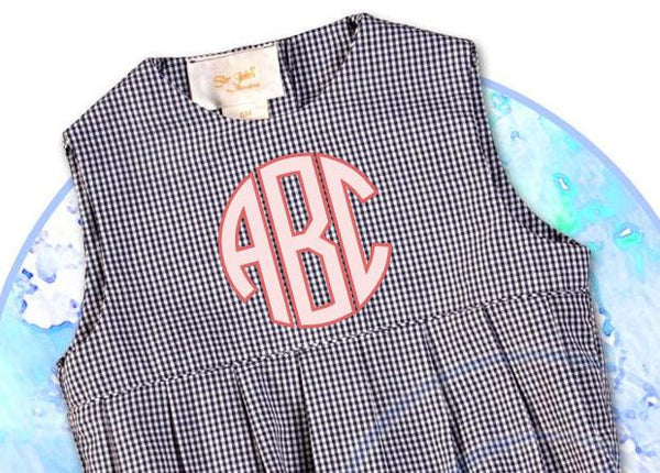 Navy Gingham Bubble Romper - Unisex