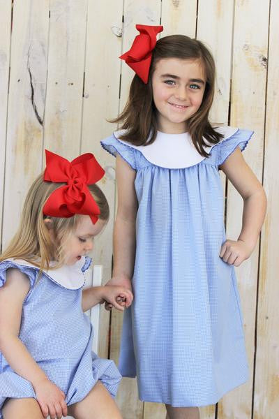 Blue  Clover Collar bubble Romper  - comes Monogrammed