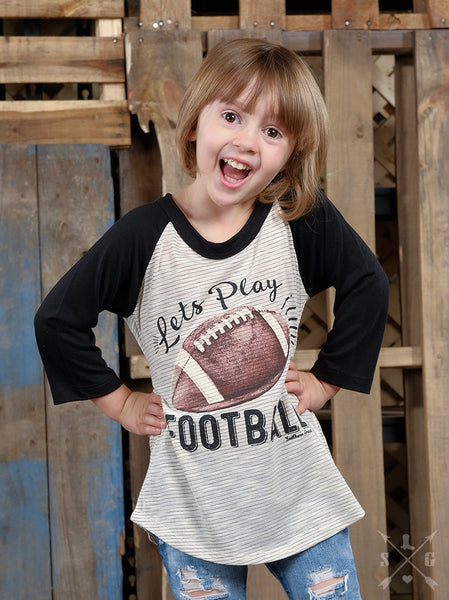 LET'S PLAY FOOTBALL RAGLAN TEE