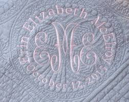 Monogrammed Baby Quilt