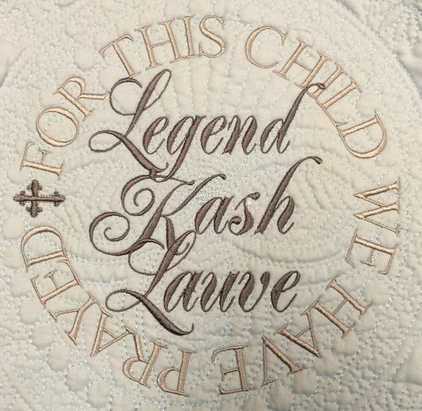 Monogrammed Baby Quilt